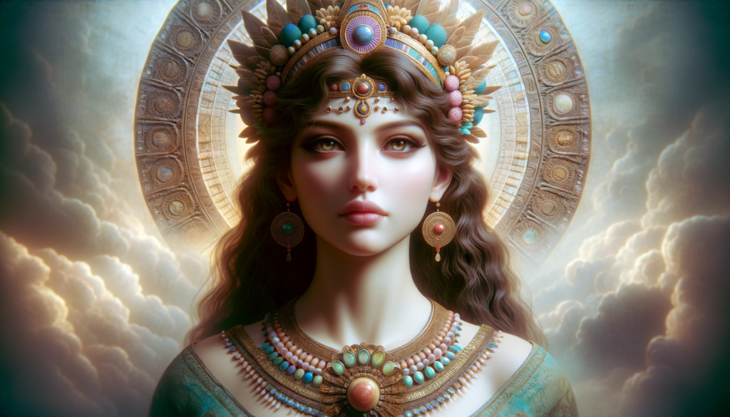 Immagine artistica che rappresenta la Dea Sumera Inanna, Regina del Cielo e della Terra